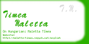 timea maletta business card
